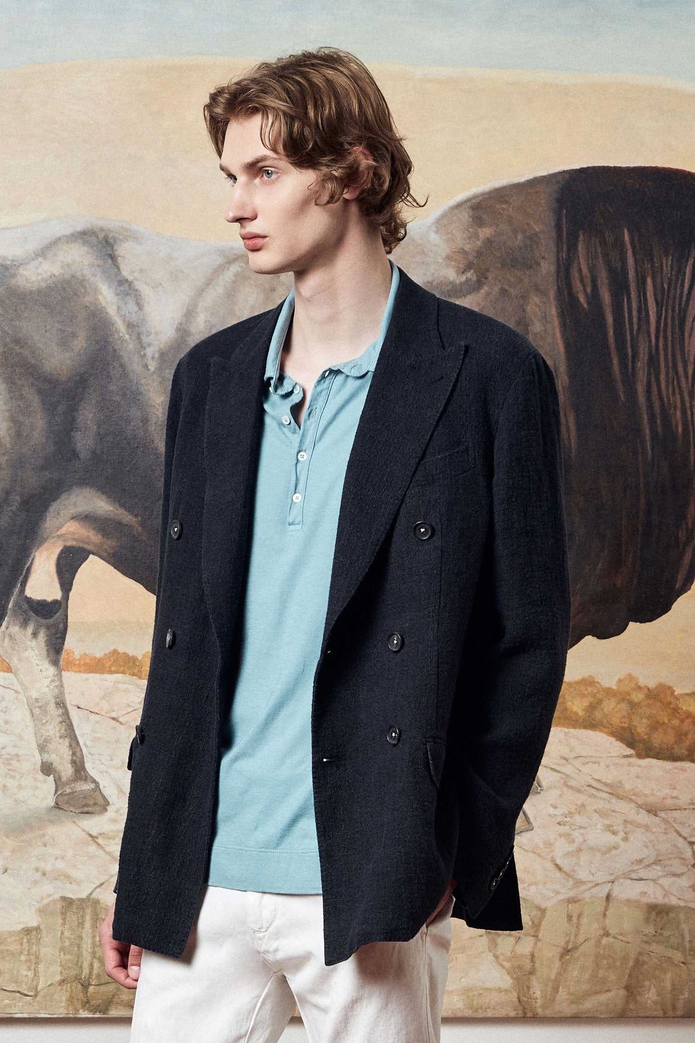 Linen Jacket - Dark Navy