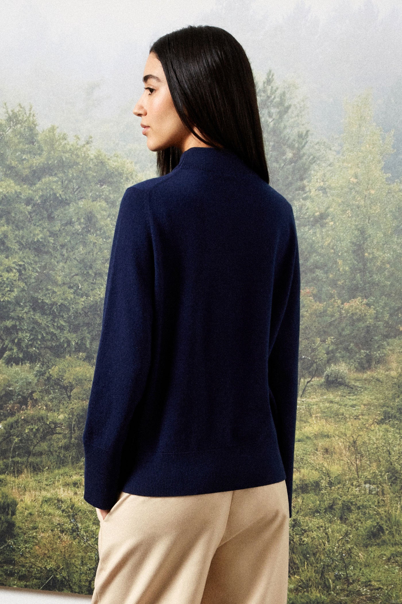 ADA3 - Cashmere crewneck - blue marine – Massimo Alba