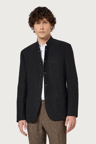 GSTAAD - Linen jacket - dark blu