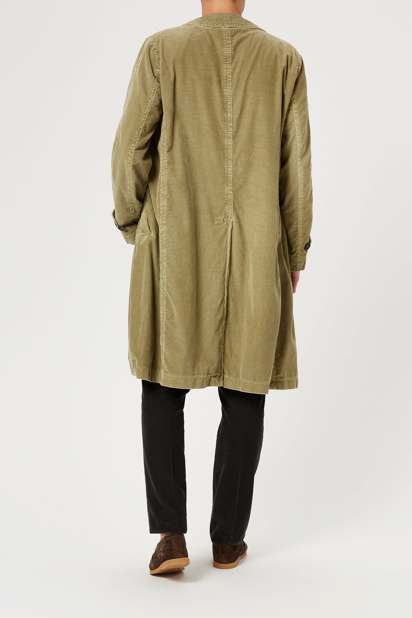 RAIN2 - Cotton needlecord duster coat - agades – Massimo Alba